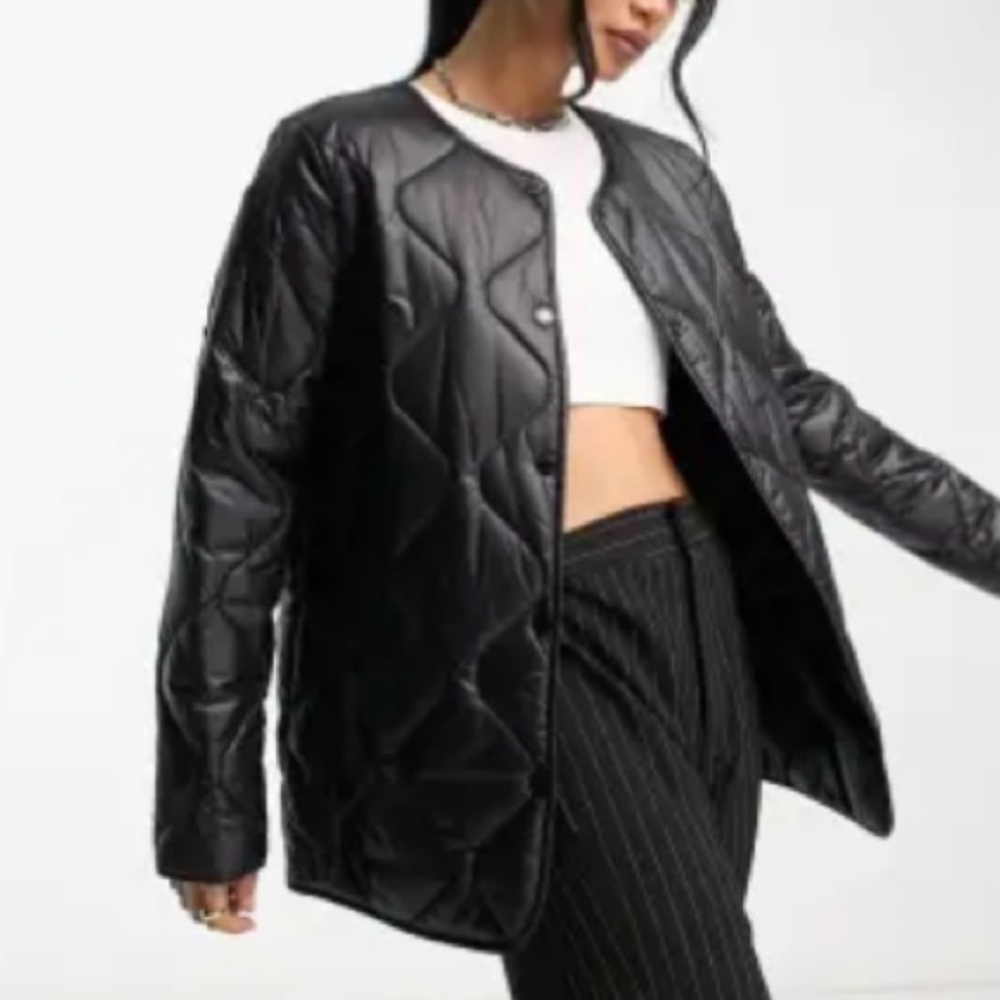 Calvin Klein quilted padded liner black jacket